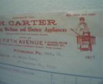 H.Carter Sewing Machines-Ill. of Woman Sewi