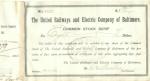 1900 stock scrip certif. RAILWAYS & ELEC. CO.