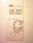 1970 Penn Central East/West/Time Table