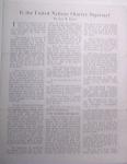 Is The United Nations Charter Supreme? by Sara R. Jones