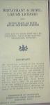 Restaurant & Hotel Liquor Licenses Circular 10. 11/1/40