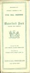 Waterford Park Racetrack Official Program Oct.. 1952