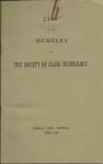 SOCIETY OF GLASS TECH. LIST OF MEMBERS JUNE,1923