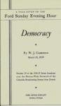 FORD SUNDAY EVE TALK MARCH 26,39 "DEMOCRACY"