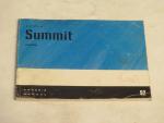 Eagle Summit Wagon 1992- Owners Manual Book