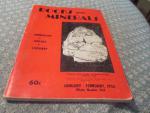 Rocks & Minerals 1/1955 Variscite with Wardite
