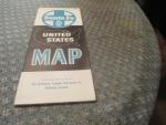 Santa Fe Railroad- United States Map Routes 1950's