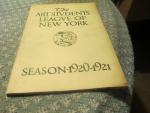 Art Students League of New York 1920 Season Booklet
