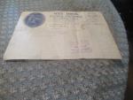 Wey Brothers Plumbing 5/1913 Service Paid Invoice